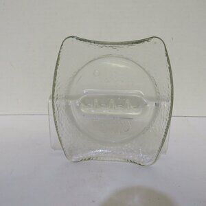 VTG Mid Century Modern Holiday Inn Clear Dimpled Glass Ashtray Advertisement